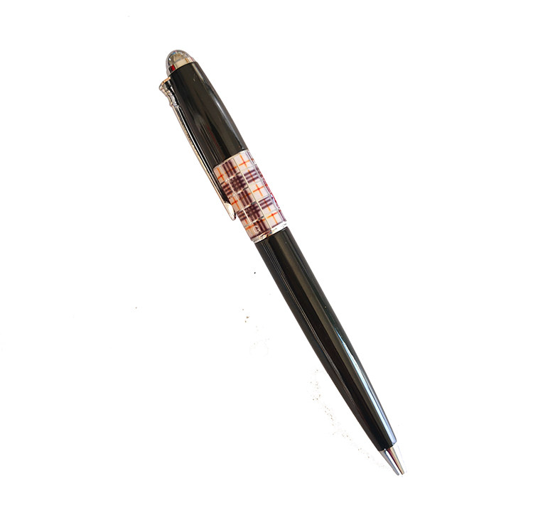 고급 비즈니스 금속 펜 볼펜 회전 코어 유성 볼펜 사무실 검정 쓰기 문구 블루