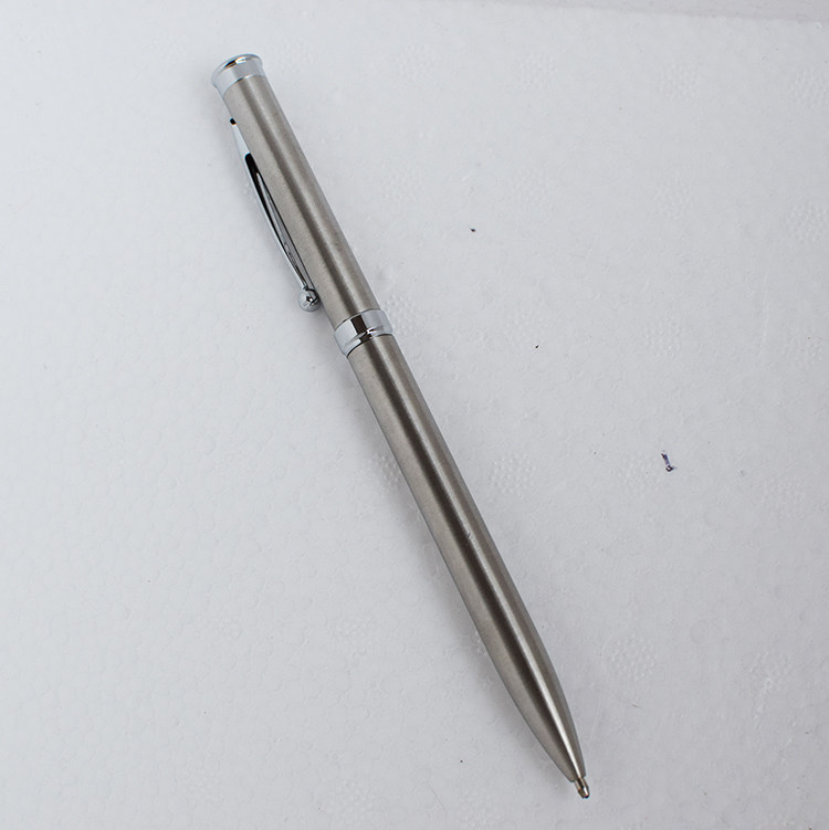 2 팩 회전식 스테인레스 스틸 볼펜 금속 펜 비즈니스 쓰기 펜 블루 블랙 유성 볼펜