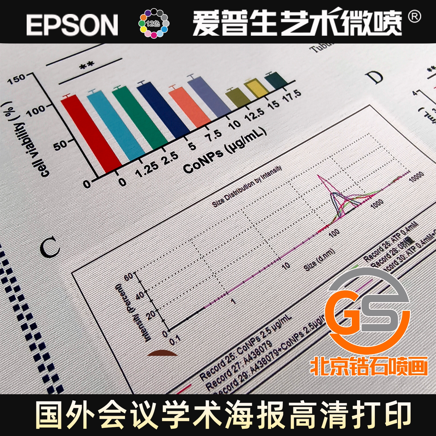 北京学术展板壁报打印可折叠布A0海报poster会议大尺寸油画布墙报