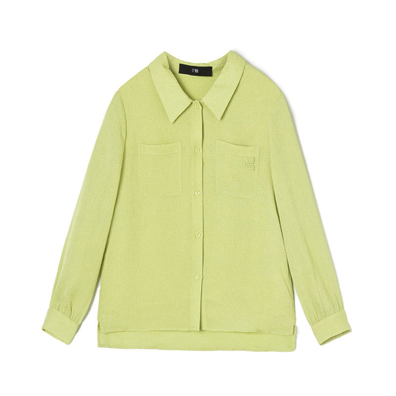 2026年春装Outlets专柜 QG系列都市女性高级感上衣宽松长袖衬衫女