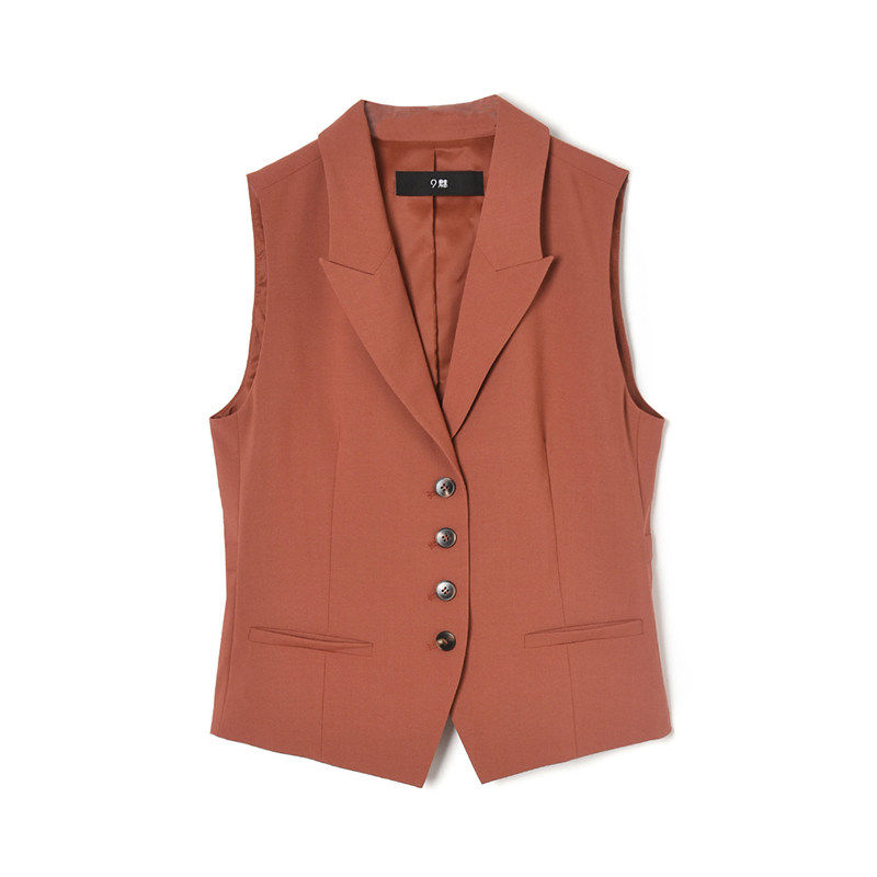 2026年春Outlets正品 高端QG系列单排扣无袖上衣高级感西装马夹女