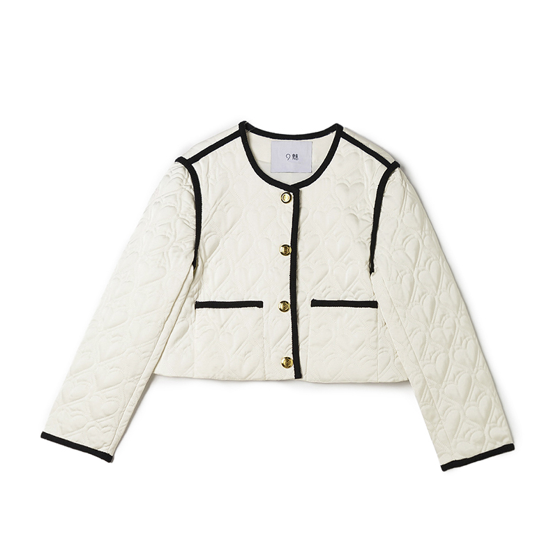 聚酯纤维毛呢短款长袖