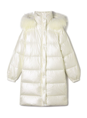 2025年冬漫天雨正品 高端AF系列 大毛领韩版长款外套保暖羽绒服女