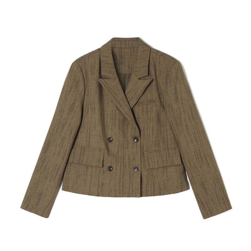 2026年春Outlets正品 高端WT系列复古双排扣上衣气质感西装外套女