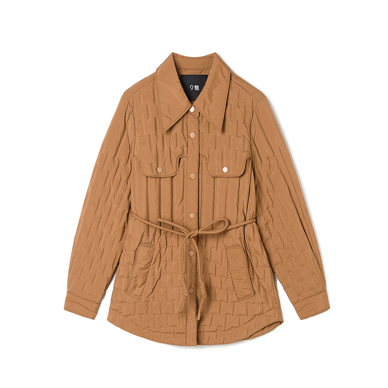 单排扣中长款鸭绒羽绒服