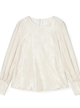 奥莱专柜品牌撤柜正品 CC春装新款 知性气质上衣复古一粒扣衬衫女