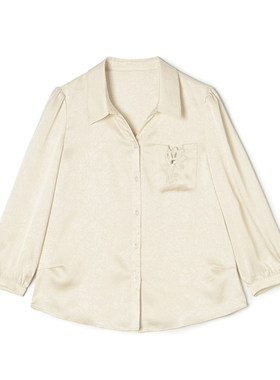 奥莱专柜品牌撤柜正品 ZW春装新款 时尚通勤纯色上衣单排扣衬衫女