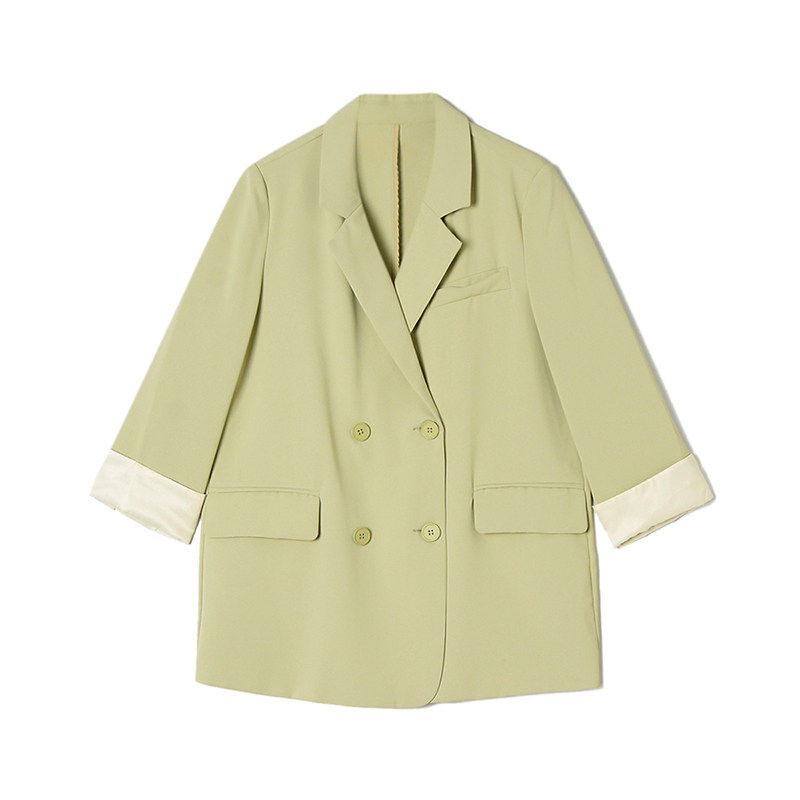 2026年春Outlets正品 高端WT系列翻边袖口设计感上衣中长款外套女