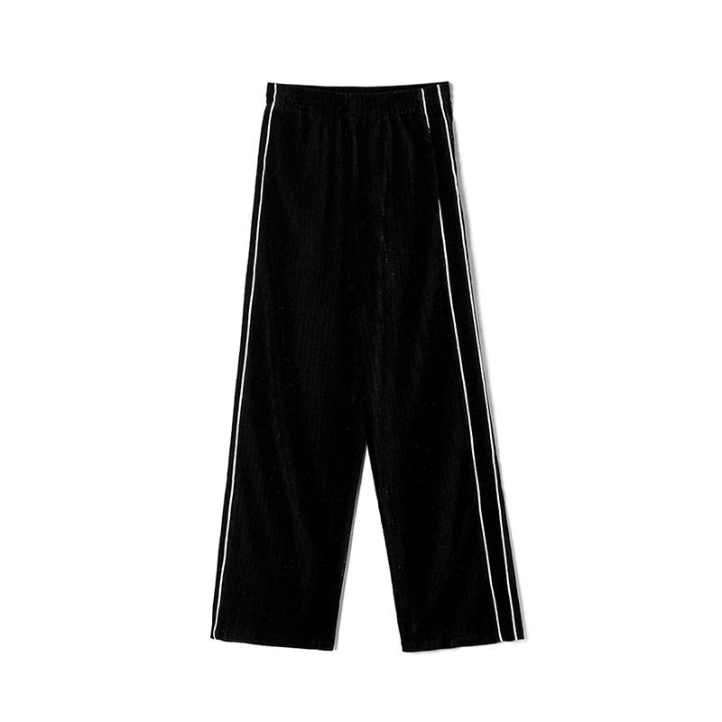 奥莱专柜品牌撤柜正品 MA冬装新款 运动风长裤松紧腰微弹休闲裤女