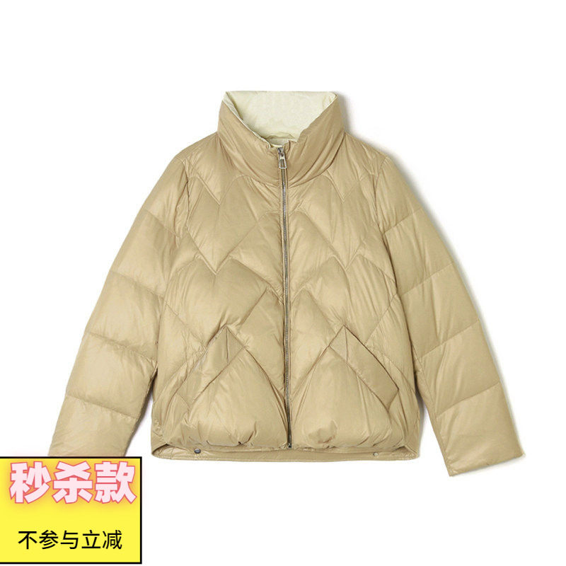 2025年冬Outlets正品 高端PV系列小个子面包服外套白鸭绒羽绒服女