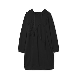 奥莱专柜品牌撤柜正品 ZQ春装2026新款 运动风长袖中裙连帽连衣裙