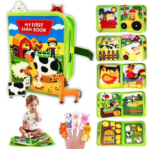 新款缝制婴幼儿农场主题布书