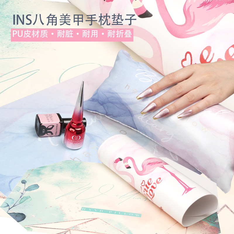 网红日式新款大理石纹PU皮手垫