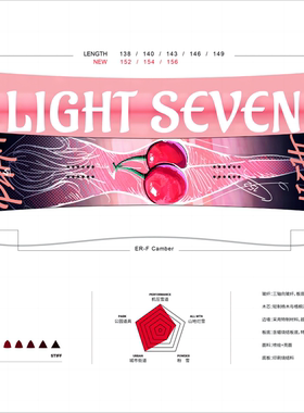 红运动22-23款 L7 ALLURE单板滑雪板 女款滑雪板全地形双向自由式