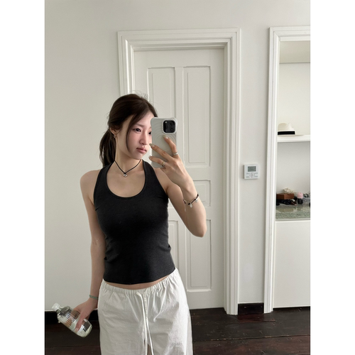 OPS LA MODE 三色高弹人棉tank工字背心塑形显瘦上衣