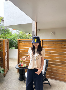 OPS LA MODE 9.21 20:00天然未经染色生态棉手绘印花t