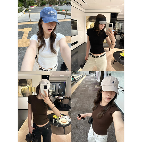 OPS LA MODE 按头安利好身材3色圆领正肩tee