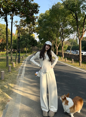 OPS LA MODE 好穿软糯爆 米杂色磨毛亨利领纽扣打底衫