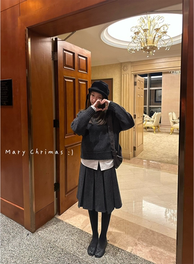 OPS LA MODE 12.14 20:00 深灰色套头毛衣