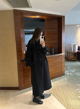 OPS LA MODE  12.14 20:00 全年计划ROW极简立绒黑色全羊毛厚大衣