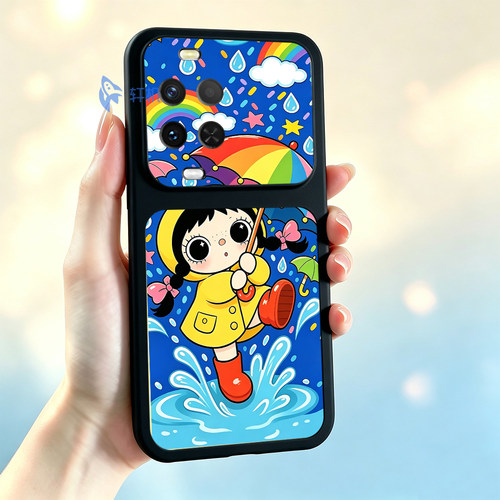 KN雨中小欢喜适用华为nova14Pro软边框硬背板手机壳MIA-AL00包边防摔保护套
