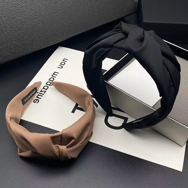 韩版复古布艺打结发箍女网红宽边压发头箍高级感百搭气质发卡头饰