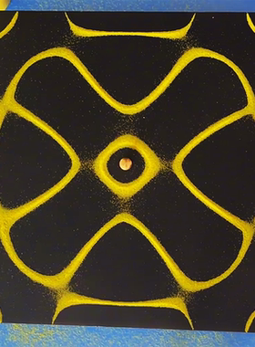 克拉尼图形声音的图案图像成像电动驻波频率趣味物理科学实验器材