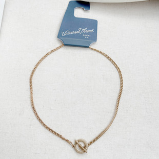 原单牛仔设计几何吊坠锁骨项链 Thread 美国潮牌 Universal