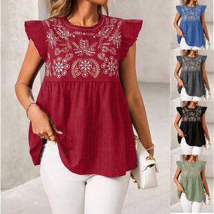 fly shirt top T恤 short casual fashionable sleeves women