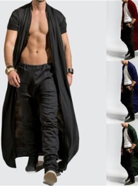 Men's mature long windbreaker casual fashion top 男式上衣