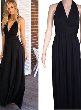 Multi Rope Cross Back Sexy Bandage Dress Long Dress 长裙礼服