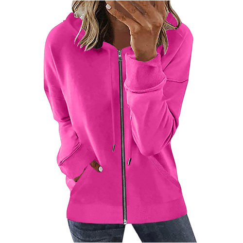 pocket long sleeved hooded home clothes hoodie zipper top