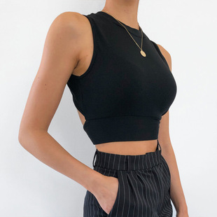 Naked Women Tank 蝴蝶结背心 Top Bow Sexy Sleeve Short