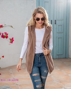 vest jacket size 3xl 2xl 4xl big 5xl plush Women hooded