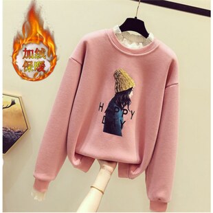 12岁大童13少女孩14初中学生15高领打底衫秋冬假两件加绒加厚卫衣