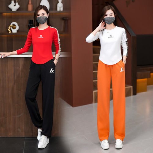 春秋杨丽萍广场舞服装新款运动套装现代网红时尚跳舞上衣裤子