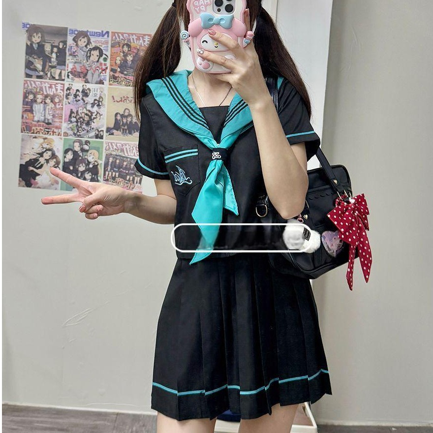 胖MM大码JK水手服三件套日系校供水手服jk制服裙基础款学院风套装
