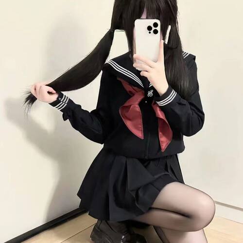 胖MM大码水手服套装JK制服日系学院风穿搭JK校服长袖短袖百搭JK裙