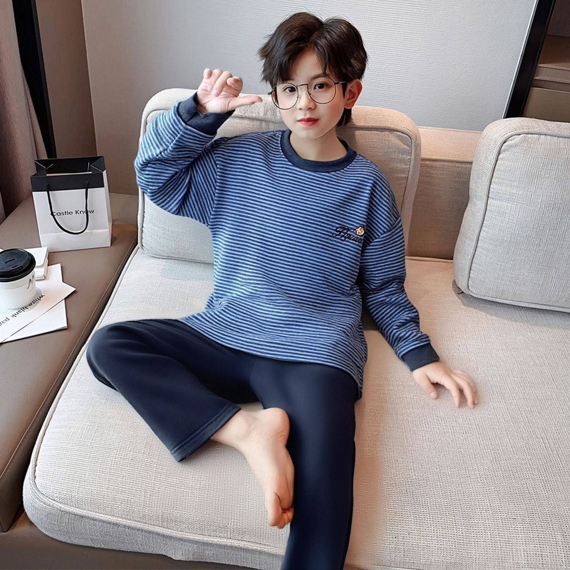 儿童保暖新款男童家居服睡衣套装秋冬季套头秋衣秋裤打底外穿德绒,童装/婴儿装/亲子装,家居服套装,淘宝优惠券,粉丝福利购,淘宝优惠卷