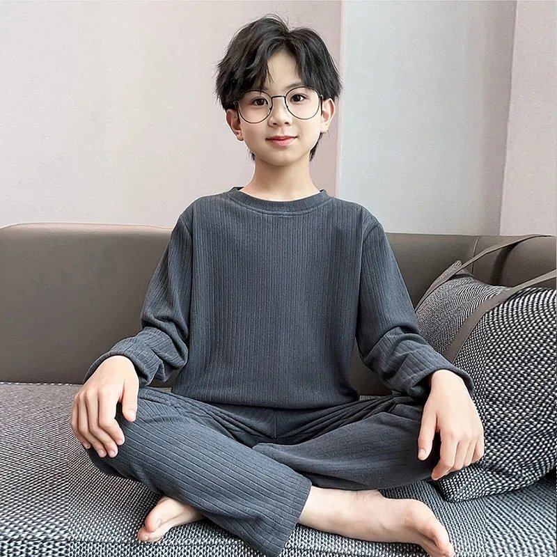 儿童睡衣男秋冬款德绒青少年睡衣男童家居服套装保暖中大童空调服,童装/婴儿装/亲子装,家居服套装,淘宝优惠券,粉丝福利购,淘宝优惠卷