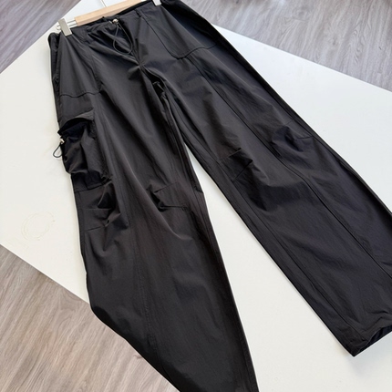 Summer Women's Thin Multi-Pocket Cargo Pants Quick-Drying Loose Straight-Leg Pants Paratrooper Pants