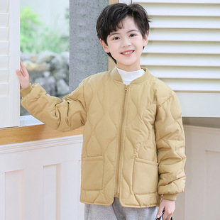 儿童羽丝内胆中大童轻薄款羽丝绒男童女童校服神器冬季内搭小学生