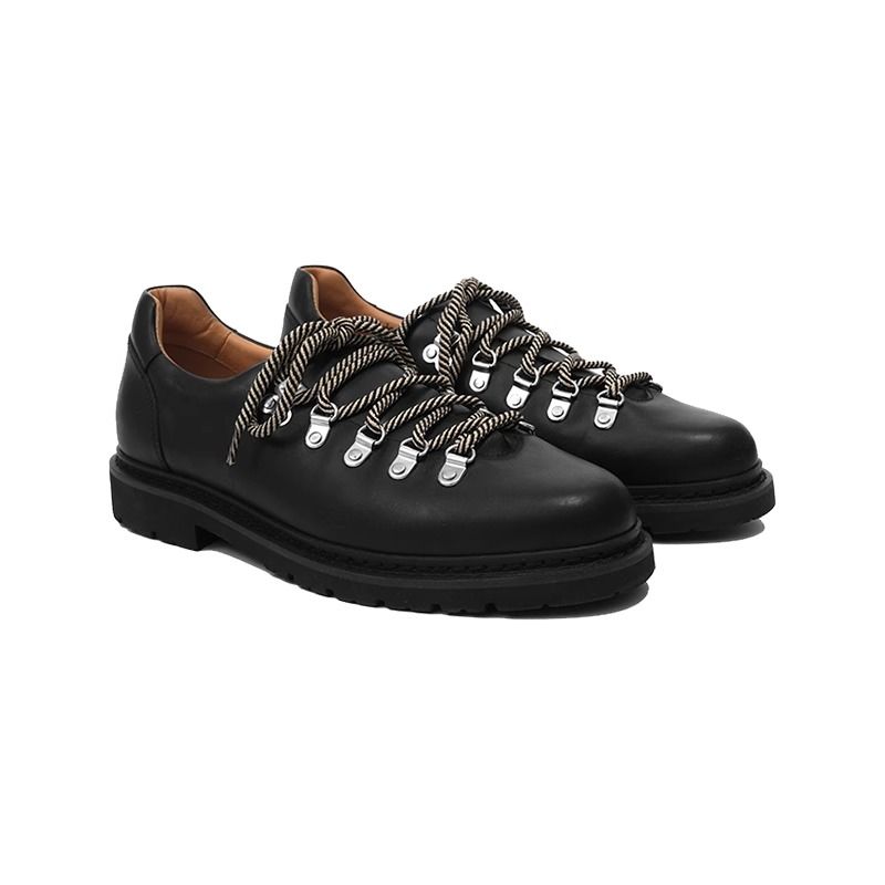 thumbnail for Trendy men's shoes street new round toe small leather shoes men's british style outdoor mountaineering suede casual derby shoes men