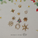 HONEY.10k金圣诞雪花合集 纯金法式 浪漫精致高级感星星单只耳钉女