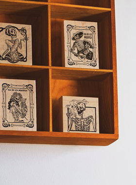 【Día de Muertos】in1制物原创手帐印章 复古骷髅墨西哥亡灵节