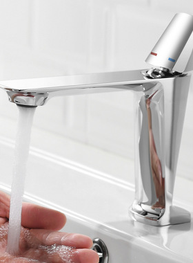 枪灰色拉丝面盆水龙头全铜冷热水台下盆洗脸盆龙头卫生间黑色龙头