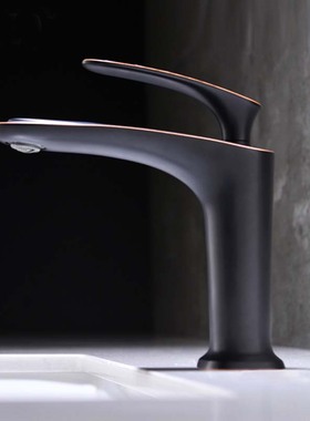 新款洗脸盆欧式洗手间台下盆ORB铜冷热防滑白色浴室柜面盆水龙头