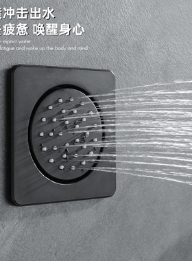 YJB拉丝金枪灰色玫瑰金暗装高压花洒背喷按摩雨淋侧喷淋浴配件