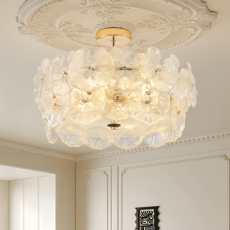法式奶油风主卧室吸顶灯