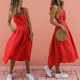 Summer Backless Boho Maxi Women Sexy Long Dress Beachwear